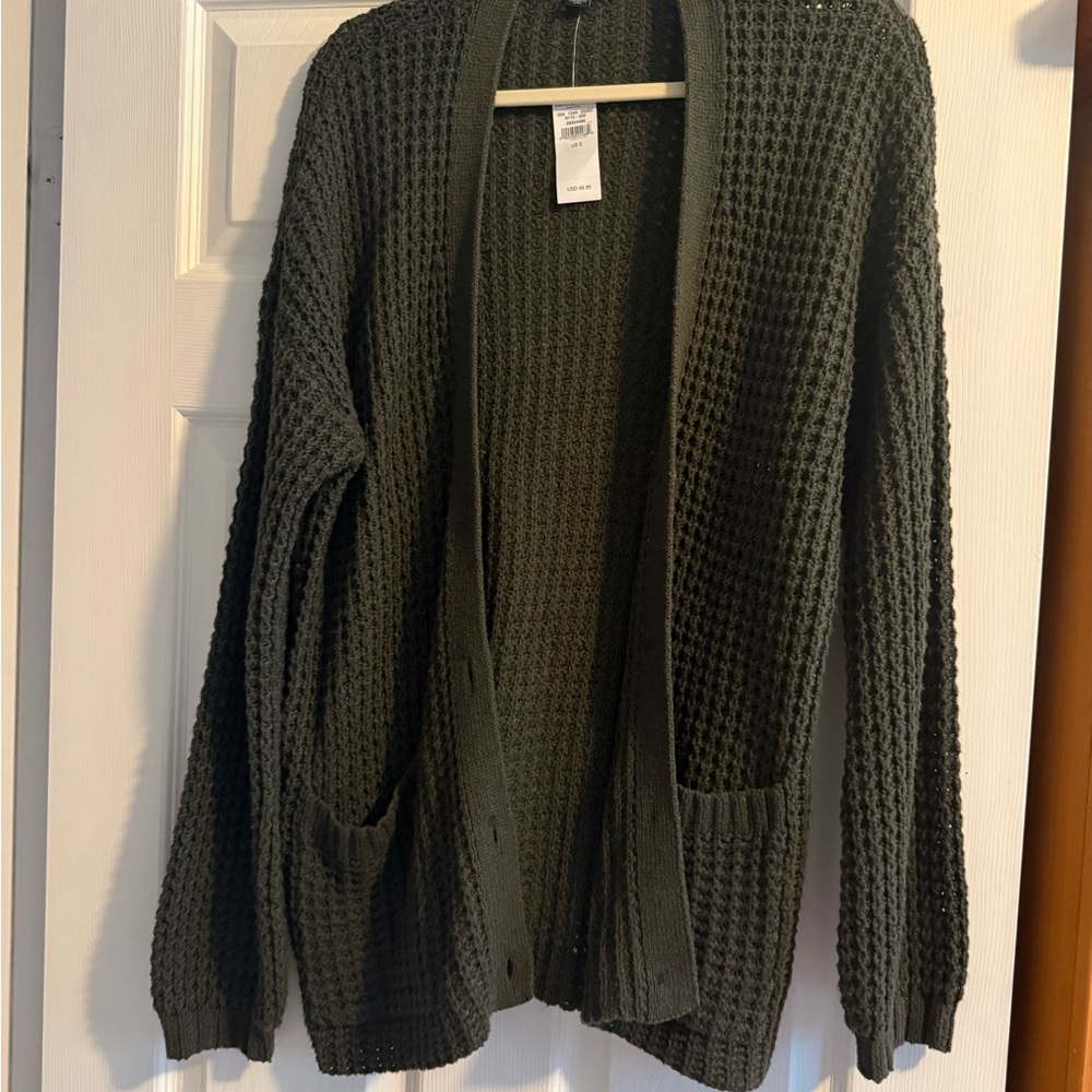 American Eagle Outfitters Dark Olive Green Cardigan